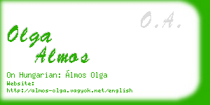 olga almos business card