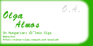 olga almos business card
